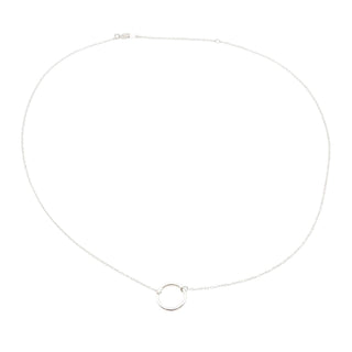 Sterling Silver Karma Circle Necklace – Adjustable 16.5 to 18.5 Inches