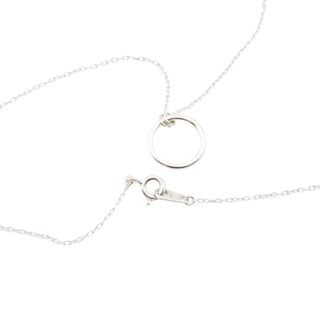 Sterling Silver Karma Circle Necklace – Adjustable 16.5 to 18.5 Inches