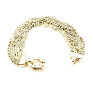 Vintage Sterling Silver Multi Strand Bracelet 7 Inches