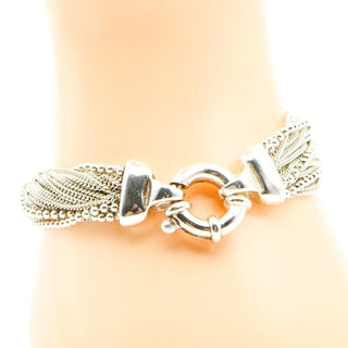 Vintage Sterling Silver Multi Strand Bracelet 7 Inches