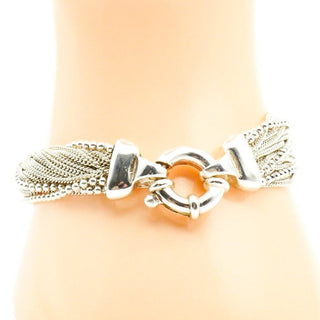 Vintage Sterling Silver Multi Strand Bracelet 7 Inches