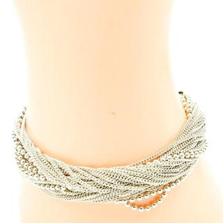 Vintage Sterling Silver Multi Strand Bracelet 7 Inches