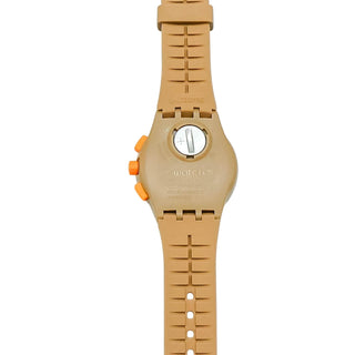 Swatch Chrono Plastic CRAZY NUTS SUSC400 Brown And Orange Swiss Watch