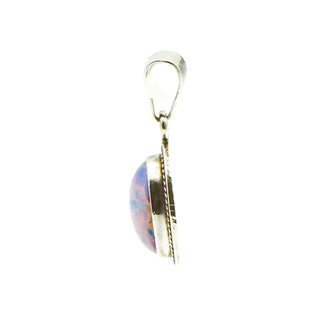 Sterling Silver Dichroic Glass Pendant Made in Mexico