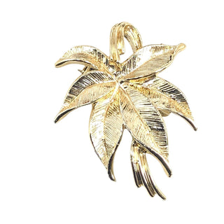 Vintage Gerry's Designer Elegant Gold Tone Leaf Brooch