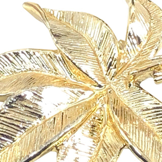 Vintage Gerry's Designer Elegant Gold Tone Leaf Brooch