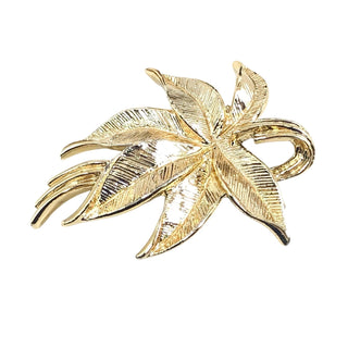 Vintage Gerry's Designer Elegant Gold Tone Leaf Brooch