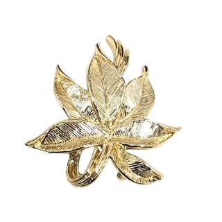 Vintage Gerry's Designer Elegant Gold Tone Leaf Brooch