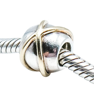 Chamilia Sterling Silver & 14K Gold X Bead Charm
