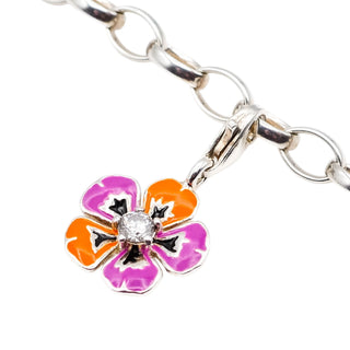 Thomas Sabo Tropical Flower Sterling Silver Charm Pendant