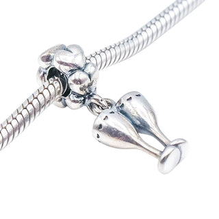 Pandora Cheers Champagne Flutes Sterling Silver Celebration Dangle Charm