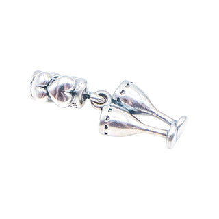 Pandora Cheers Champagne Flutes Sterling Silver Celebration Dangle Charm