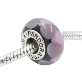 Pandora Captivating Purple Sterling Silver Charm Murano Glass Bead