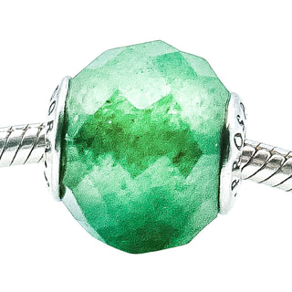 Pandora ESSENCE Prosperity Sterling Silver Charm With Faceted Green Aventurine