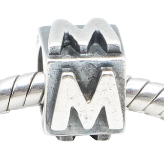 Lovelinks by Aagaard Initial Letter M Sterling Silver Charm Bead