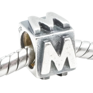 Lovelinks by Aagaard Initial Letter M Sterling Silver Charm Bead