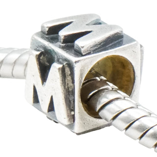 Lovelinks by Aagaard Initial Letter M Sterling Silver Charm Bead