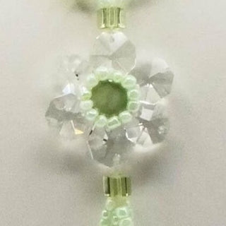 Vintage Green Glass Bead Tassel Necklace Size 18 Inches
