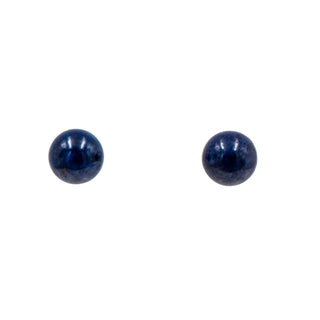 14K Yellow Gold 8mm Lapis Lazuli Stud Earrings