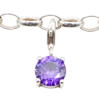 THOMAS SABO Amethyst Sterling Silver February Birthday Charm Pendant