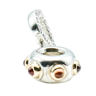 Pandora Be My Valentine 925 Heart Dangle Charm With Rhodolite Garnets, 14K Gold and CZ