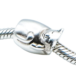 Chamilia Cat Sterling Silver Cat Charm Bead Pet Lover Kitty Retired