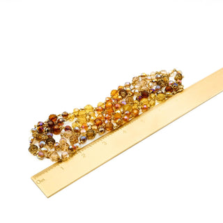 Vintage JOAN RIVERS Faux Gemstone Beads Gold Plated Necklace Size 58 Inches