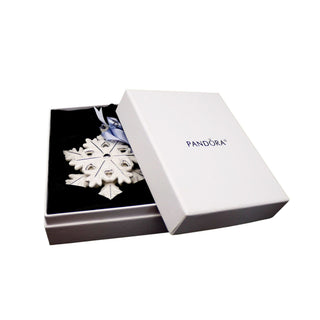 PANDORA Limited Edition 2015 Porcelain Snowflake Christmas Ornament