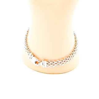 Lehrer Designs Amethyst Diamond TorusRing Bracelet Sterling Silver 7.5”