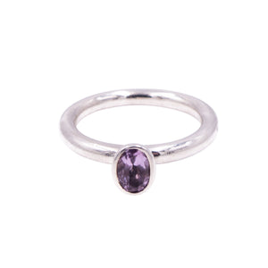 Pandora Retired Tied Together Pink Amethyst Sterling Silver Ring