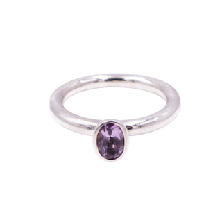 Pandora Retired Tied Together Pink Amethyst Sterling Silver Ring
