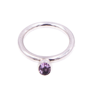 Pandora Retired Tied Together Pink Amethyst Sterling Silver Ring