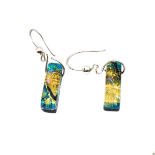 Handmade Art Glass Sterling Silver Pendant Necklace And Matching Earrings Set