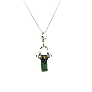 Handmade Art Glass Sterling Silver Pendant Necklace And Matching Earrings Set