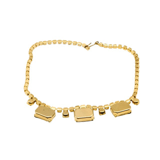 Vintage Purple And Lavender Rhinestone Necklace Size 15 Inches