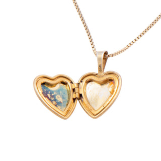 Sterling Silver Heart Fairy Locket Pendant 15 Inch Necklace
