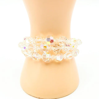 Vintage Aurora Borealis Crystal Bead Demi-Parure Necklace And Bracelet Set