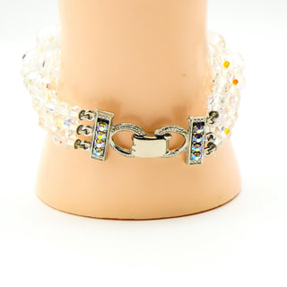 Vintage Aurora Borealis Crystal Bead Demi-Parure Necklace And Bracelet Set