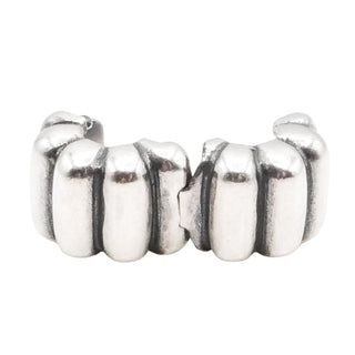 Pandora Ribbed Sterling Silver Clip Charm – Retired