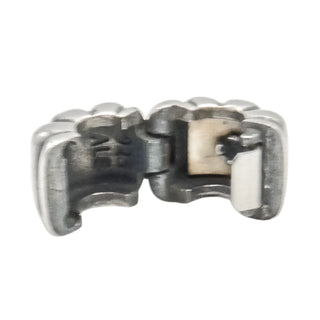 Pandora Ribbed Sterling Silver Clip Charm – Retired