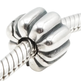 Pandora Ribbed Sterling Silver Clip Charm – Retired