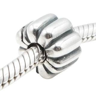 Pandora Ribbed Sterling Silver Clip Charm – Retired