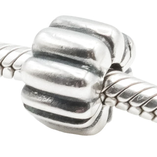 Pandora Ribbed Sterling Silver Clip Charm – Retired