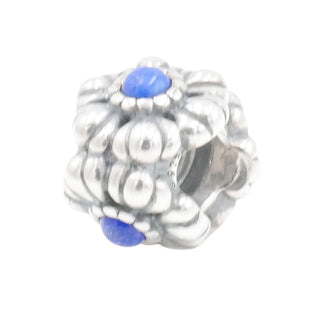 Pandora September Birthday Bloom Lapis Charm Sterling Silver Retired