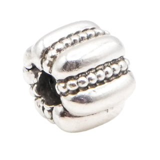 Pandora Crazy Clip Dots & Ridges Sterling Silver Charm Retired