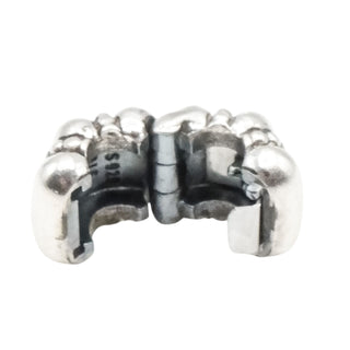 Pandora Crazy Clip Dots & Ridges Sterling Silver Charm Retired