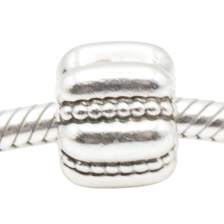 Pandora Crazy Clip Dots & Ridges Sterling Silver Charm Retired