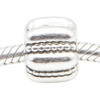 Pandora Crazy Clip Dots & Ridges Sterling Silver Charm Retired