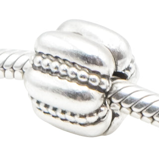 Pandora Crazy Clip Dots & Ridges Sterling Silver Charm Retired