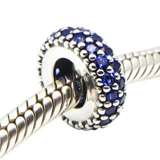 Pandora Inspiration Within Sterling Silver Spacer With Blue Crystal